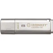 Kingston IronKey Locker+ 50 256GB strieborná / Flash Disk / USB 3.2 Gen 1 - (USB-A 3.0)