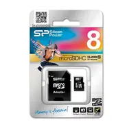 8 GB Silicon Power / micro SDHC / Pamäťová karta / Class 10 / + adaptér SDHC