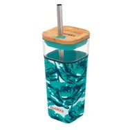 Quokka Liquid Cube 540ml Water Flowers / Poháre s viečkom / brosilikátové sklá