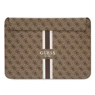 Guess PU 4G Printed Stripes Computer Sleeve 16" hnedá