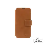 FIXED ProFit Kožené puzdro typu kniha pre Apple iPhone 15 Pro hnedá