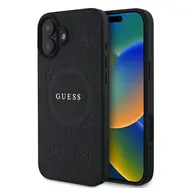 Guess Saffiano Peón Stamp MagSafe Zadný Kryt pre Apple iPhone 16 čierna