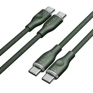 VOLTME Powerlink Rugg Series CTC Kábel USB-C(M) 3A/60W 1m zelená / 2x USB-C(M)