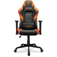 COUGAR Armor Elite čierno-oranžová / Herná stolička / nastaviteľná / syntetická koža / pojazd. kolieska / nosnosť 120 kg 