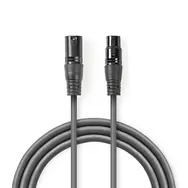 Nedis Vyvážený Audio kábel XLR 3pinový (M) - XLR 3kolíková (F) 1.50 m tmavo šedá