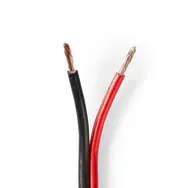 Nedis Repro kábel 2x 2.50 mm2 čierna-červená / CCA / 100.0 m / Okrúhly / PVC  
