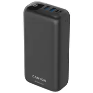 Canyon CNE-CPB301B čierna / Powerbanka / 30000mAh / QC 3.0 & PD 20W / 1x USB-C / 2x USB-A