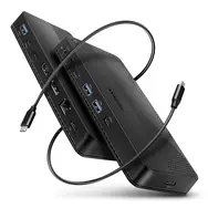 Rozbalené - Axagon HMC-U4, USB4 40Gbps dock, 3x USB-A, 2x USB-C, HDMI & DP 8K/30Hz, RJ-45, SD/mSD, audio, PD 100W, kábel USB-C 80cm / rozbalené