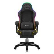Huzaro Force 3.7 RGB čierna / Herná stolička / nastaviteľná / nosnosť až 140 kg / látka