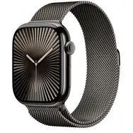 Apple Watch Series 10 GPS+Cellular 46mm Bridlicovo šedé titánové telo - Bridlicovo šedý milánsky ťah (S/M) / 130-180 mm