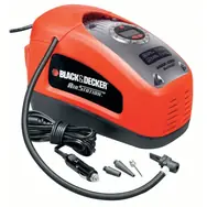 Black&amp;Decker ASI300 / Mobilný kompresor / DC12V | 220-230 V / Max. tlak 11 bar / Prietok vzduchu 9.5 l-min / 1.8 m