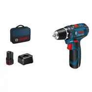 BOSCH 060186810F GSR 12V-15 / Aku Vŕtací skrutkovač / 12V / 2x2.0Ah / 10mm skľučovadlo / 1300 ot-min / 30 Nm