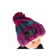 R-SPEKT Dětský kulich Maxi PomPom Beanie Modrovínový