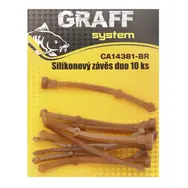Graff Silikónový záves duo 10ks Hnedý