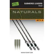 FOX Nadväzec Naturals Submerged Leaders 40lb 3ks