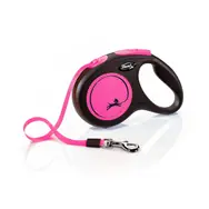 Flexi New Neon M 5m/25kg ružová / Vodítko