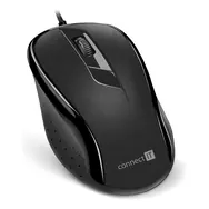 Connect IT CMO-1200 čierna / Optická myš / 1000DPI / 3 tlačidlá / USB / 1.8m