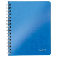 Leitz WOW A5 Blok linajkový drôtená väzba s PP doskami modrá