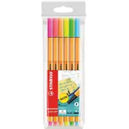 STABILO® point 88 - 6 ks sada - 6 neónových farieb