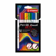 STABILO® Pen 68 brush - ARTY - 12 ks súprava - 12 rôznych farieb