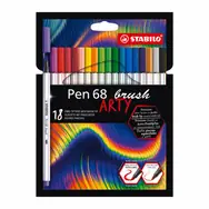 STABILO® Pen 68 brush - ARTY - 18 ks súprava - 18 rôznych farieb