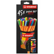 STABILO® point 88 - ARTY - 45 ks plechová dóza - 45 rôznych farieb