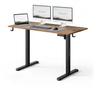 SENSE7 NOJO LIGHT Pracovný stôl čierna-dub / elektricky nastaviteľná výška / 120 x 60cm / nosnosť 70kg
