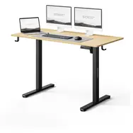 SENSE7 NOJO LIGHT Pracovný stôl čierna-borovica / elektricky nastaviteľná výška / 120 x 60cm / nosnosť 70kg