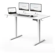 SENSE7 Nojo Light Pracovný stôl biela / elektricky nastaviteľná výška / 120 x 60cm / nosnosť 70kg