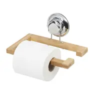 Compactor Bestlock SPA Bamboo Držiak na toaletný papier bez vŕtania chróm