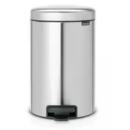 Brabantia Newicon Pedálový odpadkový kôš 12 L odtlačkovzdorná matná strieborná / priemer 25.1 cm / výška 41.1 cm