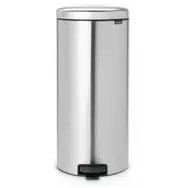 Brabantia Newicon Pedálový odpadkový kôš 30 L odtlačkovzdorná matná strieborná / priemer 29.3 cm / výška 67.9 cm