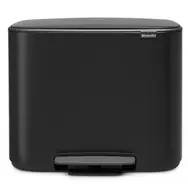 Brabantia Bo Pedálový odpadkový kôš na triedený odpad 3 x 11 L čierna / 54 x 44 x 36.3 cm