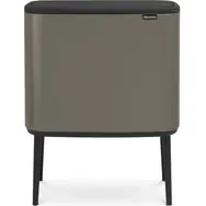 Brabantia Bo Touch Odpadkový kôš na triedený odpad 3 x 11 L strieborná / 54 x 68 x 31.2 cm