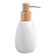 Spirella Sven dávkovač mydla biely / polyresin / drevo / 260 ml