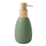 Spirella Sven dávkovač mydla zelený / polyresin / drevo / 260 ml