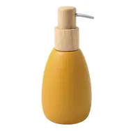 Spirella Sven dávkovač mydla žltý / polyresin / drevo / 260 ml