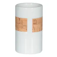 Spirella TUBE Nature kelímok na kefky biely porcelán / korok