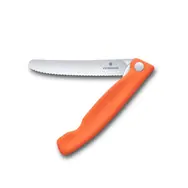 VICTORINOX Swiss Classic Piknikový nôž 11 cm oranžová / vrúbkované ostrie