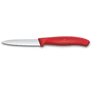 VICTORINOX Swiss Classic Kuchynský nôž 8 cm červená / vrúbkované ostrie 