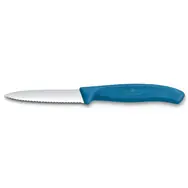 VICTORINOX Swiss Classic Kuchynský nôž 8 cm modrá / vrúbkované ostrie 