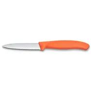 VICTORINOX Swiss Classic Kuchynský nôž 8 cm oranžová / vrúbkované ostrie 