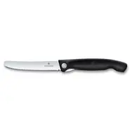 VICTORINOX Swiss Classic Piknikový skladací nôž 11 cm čierna / vrúbkované ostrie