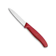 VICTORINOX Nôž na zeleninu s vlnkovaným ostrím 8 cm červená