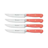 Wüsthof Sada 4 nožov na steaky Classic Colour 12 cm Coral Peach / rovné ostrie 
