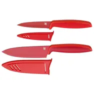 WMF Touch sada nožov 2 ks červená / 1x nôž šéfkuchára 13 cm / 1x univerzálny nôž 9 cm / kryty čepele