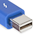 Ikona konektora USB 3.0 Type-A, modrá zástrčka na pripojenie periférií