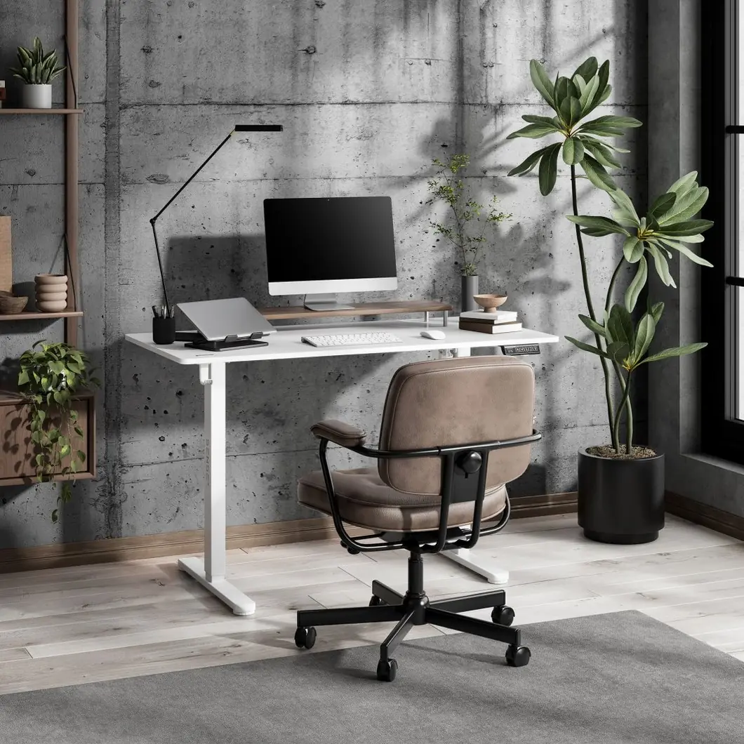 SENSE7 NOJO LIGHT bílá 120 × 60 cm - stůl v domácí pracovně
