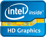 Logo Intel Inside HD Graphics – integrovaná grafická karta Intel HD Graphics