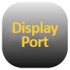 Ikona rozhrania DisplayPort – konektor na prenos obrazu a zvuku